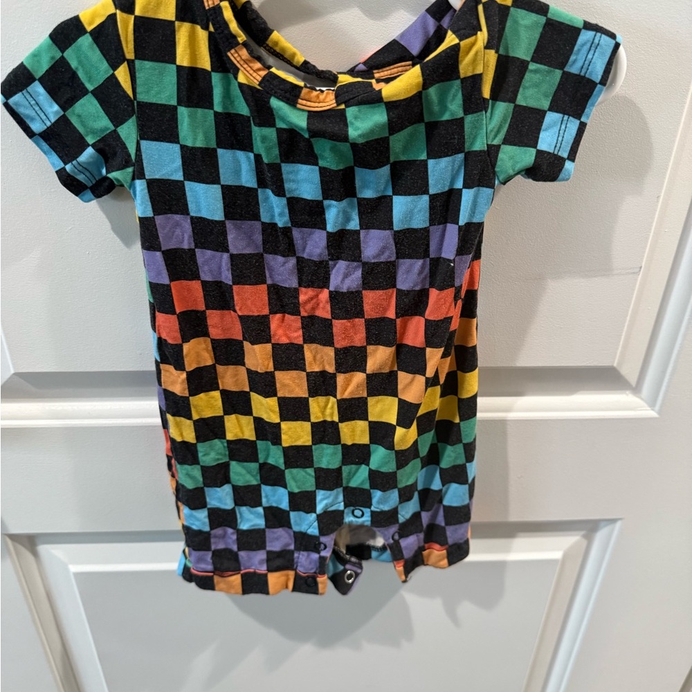 Colorful Checkered Baby Romper